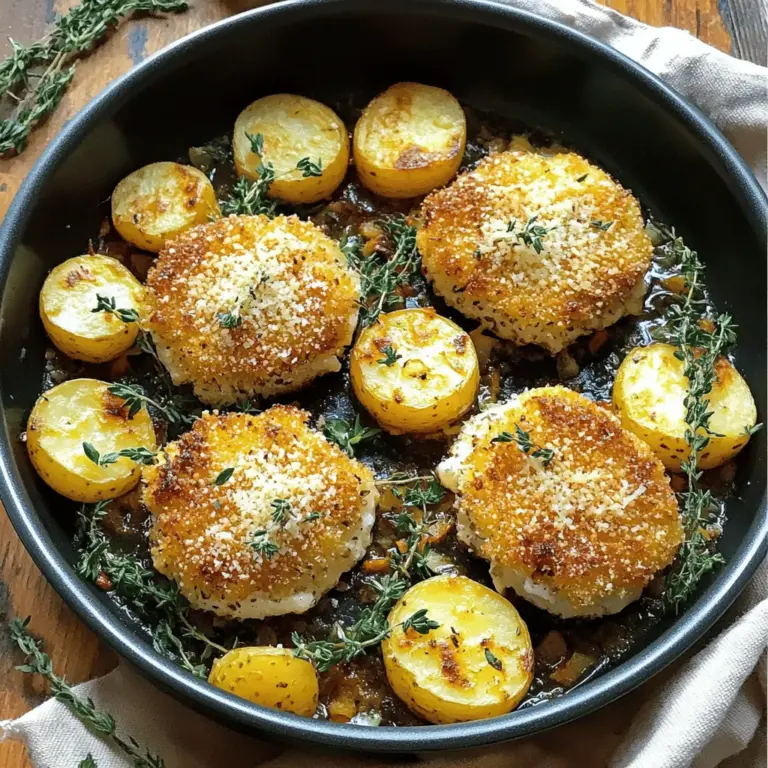 Für das One-Pan Knoblauch-Parmesan-Hühnchen und Kartoffeln benötigst du frische und einfache Zutaten. Der Hauptbestandteil sind die Hähnchenbrustfilets. Diese sind zart, saftig und perfekt für schnelle Gerichte. Du brauchst auch kleine Kartoffeln. Sie sind einfach zu schneiden und garen gleichmäßig.