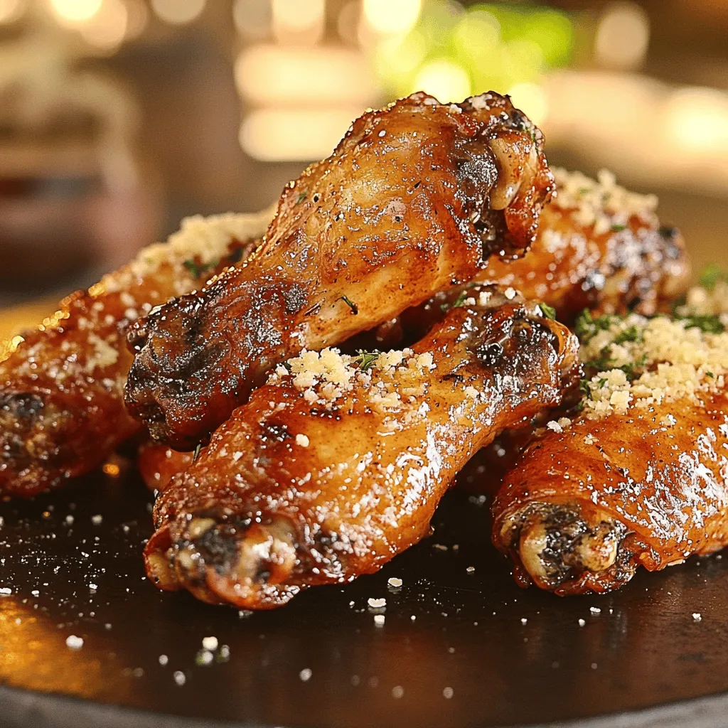 Um Hot Truffle Garlic Parm Wings zuzubereiten, brauchst du frische Zutaten. Du benötigst 1 kg Hähnchenflügel, 4 Esslöffel Olivenöl, 5 große Knoblauchzehen, 2 Teelöffel Trüffelöl und 60 g frisch geriebenen Parmesan. Außerdem kommen 1 Teelöffel Paprikapulver, 1 Teelöffel Cayennepfeffer, 1 Teelöffel Salz und 1/2 Teelöffel schwarzen Pfeffer dazu. Frischer Schnittlauch dient später zur Garnierung.