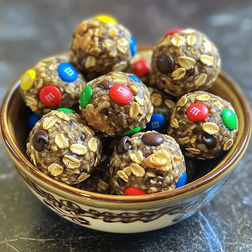 Die Zubereitung der Monster Cookie Protein Balls ist einfach und macht Spaß. Sie sind eine großartige Mischung aus Geschmack und Nährstoffen. Lass uns die benötigten Zutaten und die Schritte durchgehen.