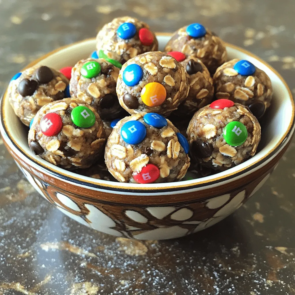 Die Zubereitung der Monster Cookie Protein Balls ist einfach und macht Spaß. Sie sind eine großartige Mischung aus Geschmack und Nährstoffen. Lass uns die benötigten Zutaten und die Schritte durchgehen.