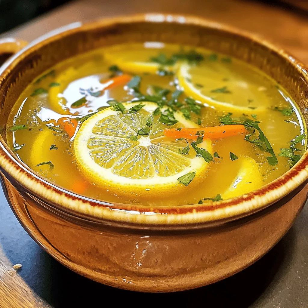Um die Hühnchen-Zitronen-Reissuppe zuzubereiten, folgen Sie diesen einfachen Schritten:
