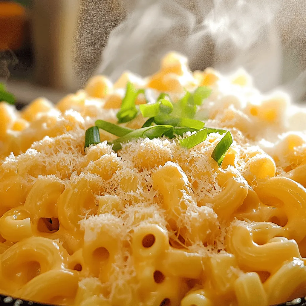 Um Instant Pot Mac & Cheese zuzubereiten, brauchst du einige einfache Zutaten. Du benötigst 2 Tassen Hörnchennudeln, 4 Tassen Wasser, 1 Teelöffel Salz und 1 Esslöffel Butter. Außerdem brauchst du 2 Tassen scharfen Cheddarkäse, 1 Tasse Frischkäse, 1 Teelöffel Knoblauchpulver, 1 Teelöffel Zwiebelpulver, 1/2 Teelöffel schwarzen Pfeffer, 1/2 Teelöffel Paprika und 1/4 Tasse geriebenen Parmesan. Optional sind frische Frühlingszwiebeln zum Garnieren.