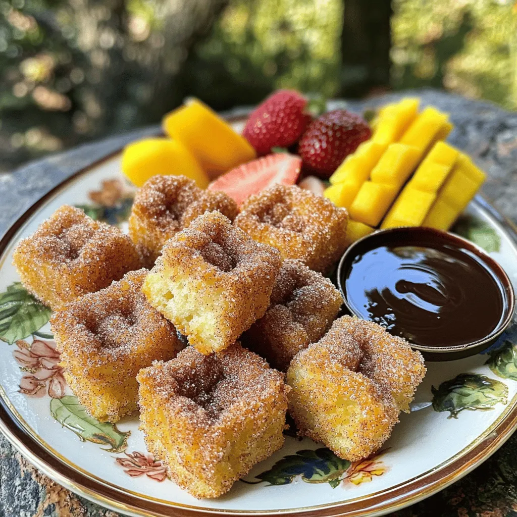 Um Angel Food Cake Churro Bites zuzubereiten, benötigst du einige einfache Zutaten. Du brauchst 1 Tasse Eiweiße, 1 Tasse Zucker und 1 Tasse Kuchenmehl. Dazu kommen 1 Teelöffel Vanilleextrakt und 1/4 Teelöffel Salz. Zum Frittieren brauchst du 1 Tasse Pflanzenöl und für die Zuckermischung 1/2 Tasse Zucker und 1 Esslöffel Zimt.