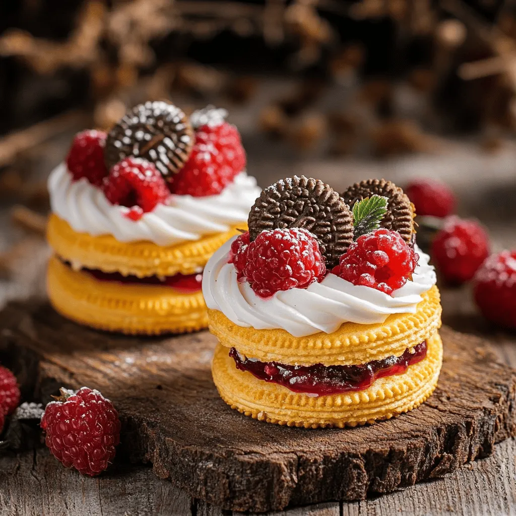 Für die Goldene Oreo Erdbeer-Käsekuchen-Riegel brauchst du einige einfache Zutaten. Du benötigst 200 g Goldene Oreo-Kekse, die du zerbrichst. 100 g geschmolzene Butter sorgen für die perfekte Basis. Für die Füllung sind 400 g Frischkäse wichtig. 200 g Zucker und 1 Teelöffel Vanilleextrakt geben der Mischung Geschmack. Zwei große Eier sorgen für die richtige Konsistenz. 300 g frische Erdbeeren bringen Frische und Farbe in dein Dessert. Zum Schluss sind 100 g Schlagsahne und 1 Teelöffel Zitronensaft für die Garnitur nötig. Diese Zutaten machen deinen Käsekuchen zu einem echten Hit.