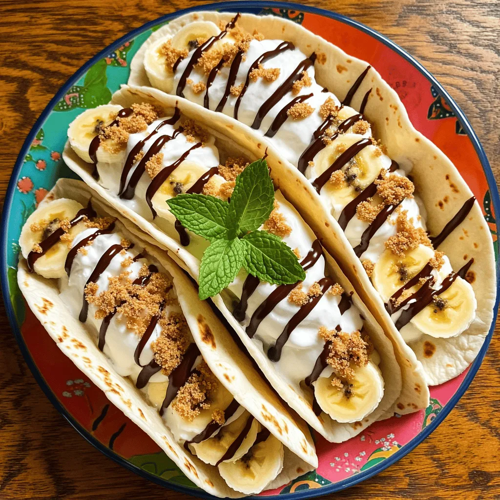 Bananenpudding-Tacos sind eine kreative Mischung aus süßen und herzhaften Aromen. Diese Tacos bringen den klassischen Bananenpudding in eine neue Form. Man sieht sie oft bei Feiern oder als schmackhaften Snack.