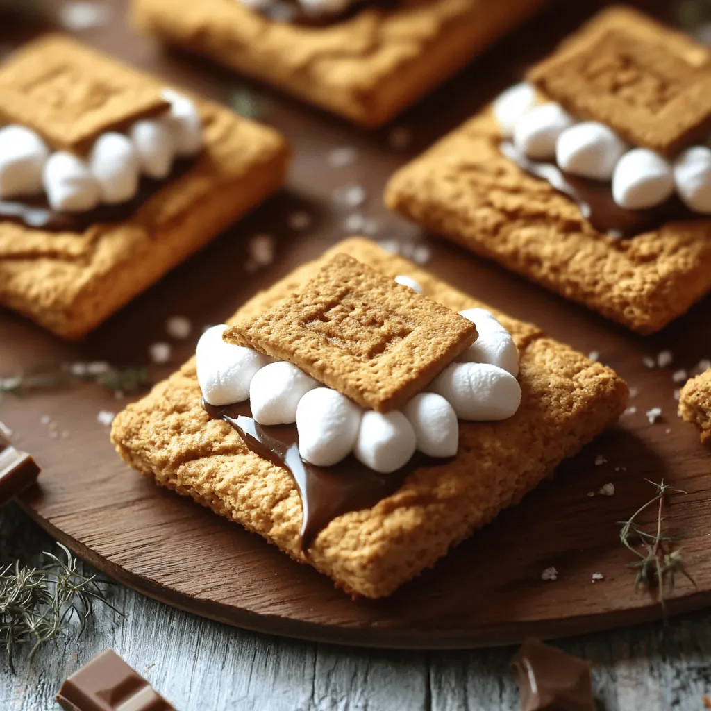 Um S'mores Kekse zu backen, brauchst du ein paar einfache Zutaten. Du benötigst: 1 ½ Tassen Allzweckmehl, ½ Teelöffel Backpulver, ½ Teelöffel Natron und ¼ Teelöffel Salz. Außerdem sind ½ Tasse weiche Butter, ½ Tasse brauner Zucker, ¼ Tasse weißer Zucker und 1 großes Ei notwendig. Vanilleextrakt, Schokoladenstückchen, Mini-Marshmallows und zerbröselte Graham-Cracker runden das Rezept ab.