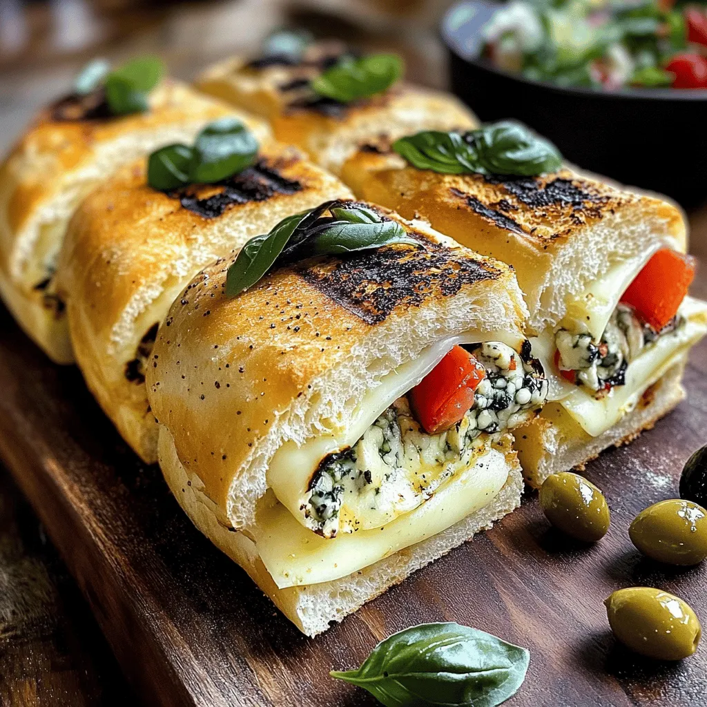 Italienische Grillkäse-Sandwiches sind eine köstliche Kombination aus Brot und Käse. Diese Sandwiches sind einfach, aber voller Geschmack. Oft nutzen wir Ciabatta-Brot für die Basis. Es hat eine knusprige Kruste und eine weiche Innenseite. Darin schmelzen die Käsesorten perfekt.