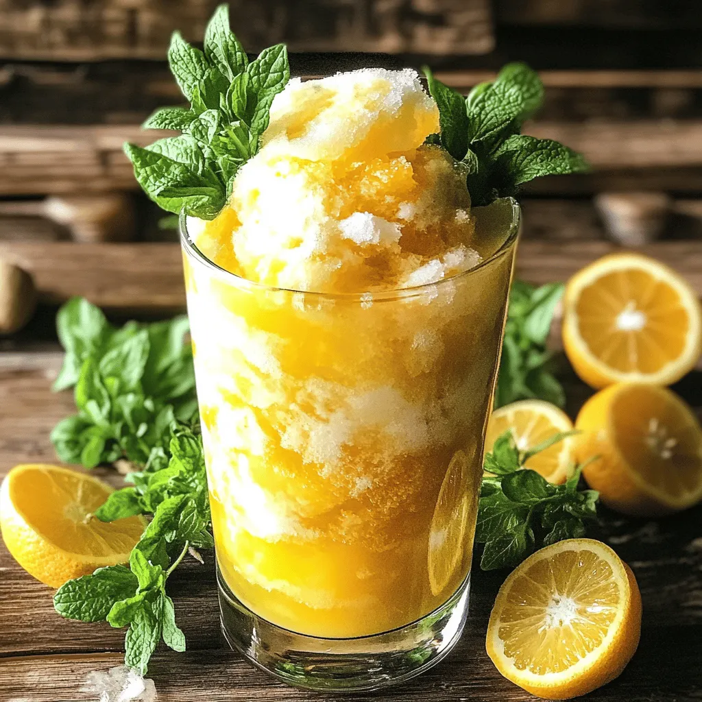 Um einen erfrischenden Pfirsich-Zitronen-Slush zu machen, brauchst du ein paar einfache Zutaten. Du benötigst drei reife Pfirsiche, zwei Zitronen, Honig, Eiswürfel und Mineralwasser. Die reifen Pfirsiche sollten süß und saftig sein. Der Saft und die Schale der Zitronen bringen eine frische Note.