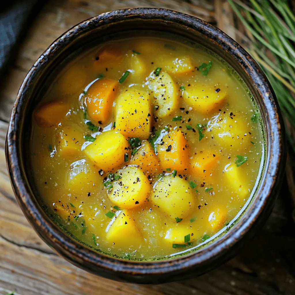 Die Zubereitung ist einfach und macht Spaß. Zuerst benötigen wir frische Zutaten. Für unsere Suppe brauchen wir 300 g irischen Speck, 1 große Zwiebel, 2 Karotten, 1 Kopf grünen Kohl und 500 g festkochende Kartoffeln. Vergessen Sie nicht die Gemüsebrühe, Thymian, Salz, Pfeffer und Butter oder Olivenöl.