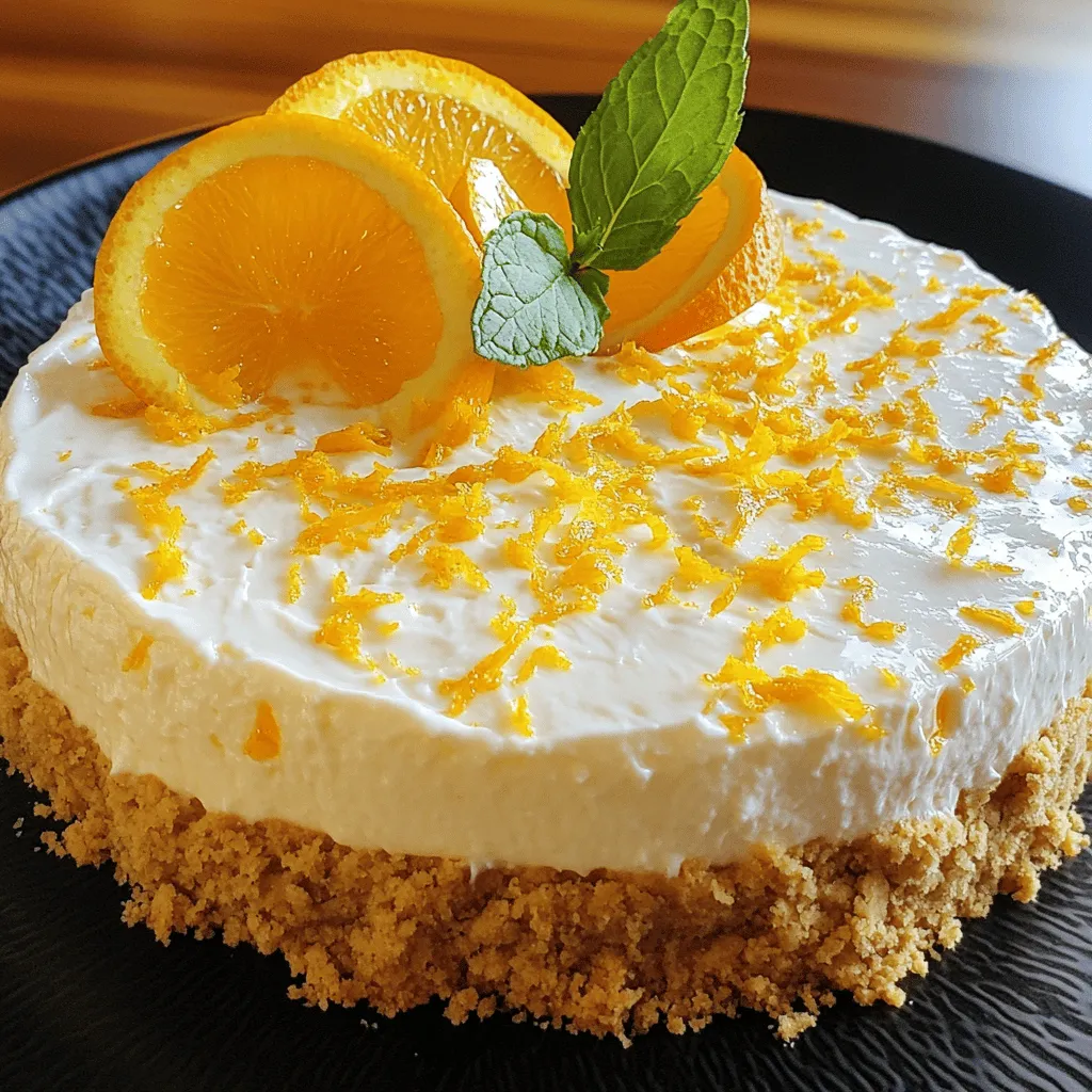 Um einen no bake orange creamsicle cheesecake zuzubereiten, benötigst du einige einfache Zutaten. Du brauchst 200 g Butterkekse, 100 g geschmolzene Butter, 500 g Frischkäse, 200 g Zucker, 2 Teelöffel Vanilleextrakt, 240 ml Schlagsahne, 100 ml frischen Orangensaft und die Schale von zwei Orangen. Gelatine ist optional, aber sie hilft, den Kuchen stabil zu machen.