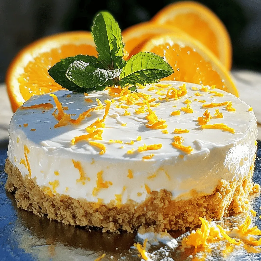 Um einen no bake orange creamsicle cheesecake zuzubereiten, benötigst du einige einfache Zutaten. Du brauchst 200 g Butterkekse, 100 g geschmolzene Butter, 500 g Frischkäse, 200 g Zucker, 2 Teelöffel Vanilleextrakt, 240 ml Schlagsahne, 100 ml frischen Orangensaft und die Schale von zwei Orangen. Gelatine ist optional, aber sie hilft, den Kuchen stabil zu machen.