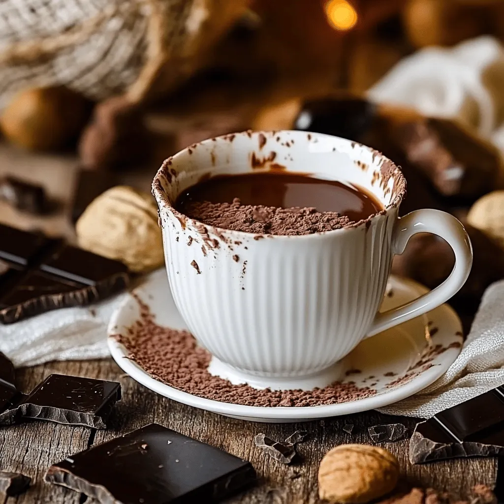 Traditionell wird italienische heiße Schokolade mit wenigen, aber feinen Zutaten zubereitet. Die wichtigsten Zutaten für italienische heiße Schokolade sind Vollmilch, Schlagsahne und hochwertige dunkle Schokolade. Diese Zutaten sind unerlässlich, um den reichen und cremigen Geschmack zu erreichen.