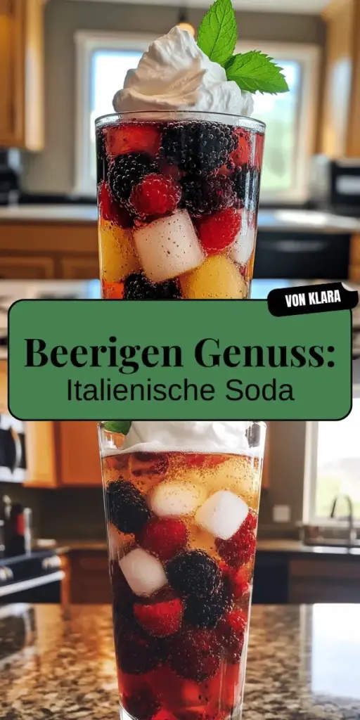 Entdecke das einfache und erfrischende Rezept für Berry Italian Cream Soda! Lass dich von dieser spritzigen Mischung aus frischen Beeren, sprudelndem Wasser und cremiger Sahne begeistern. Ideal für heiße Tage oder besondere Anlässe, dieses köstliche Getränk lässt sich leicht anpassen und bietet eine Vielzahl von Variationen. Klicke hier, um das vollständige Rezept zu erkunden und deine Freunde mit diesem leckeren Genuss zu überraschen!