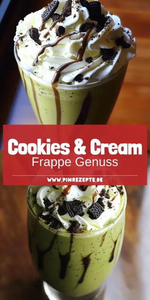 Entdecke das erfrischende Rezept für einen Cookies & Cream Matcha Frappe, das süße und cremige Aromen perfekt kombiniert! Mit einfachen Zutaten wie Vanilleeis, Milch, Matcha und Oreo-Keksen zauberst du im Handumdrehen dieses köstliche Getränk. Du kannst das Rezept nach deinem Geschmack anpassen und mit verschiedenen Keksvariationen experimentieren. Klicke jetzt, um die vollständige Anleitung zu entdecken und deinen eigenen Frappe zu kreieren!