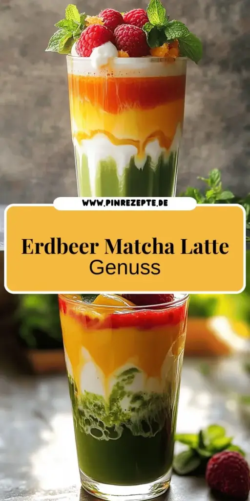 Erlebe ein unvergleichliches Geschmackserlebnis mit dem Erdbeer Matcha Latte! Dieser erfrischende Drink vereint süße Erdbeeren und das kraftvolle Aroma von Matcha, ergänzt durch einfache Zutaten und eine Schritt-für-Schritt-Anleitung. Entdecke die gesundheitlichen Vorteile von Matcha, kreative Variationen und Tipps für die perfekte Präsentation. Klicke jetzt, um die vollständigen Rezepte zu erkunden und deinen eigenen köstlichen Strawberry Matcha Latte zuzubereiten!