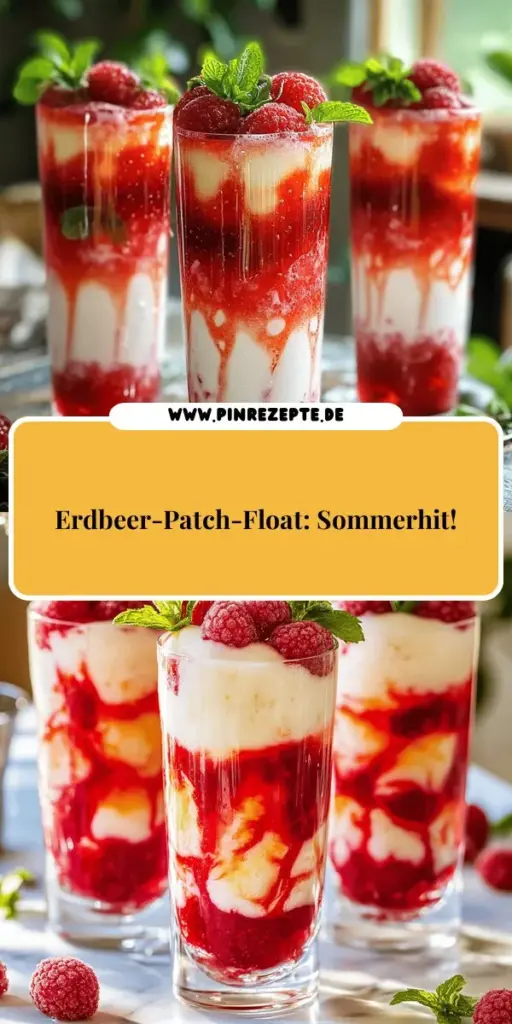 Erlebe den Sommer mit unserem einfachen Erdbeer-Patch-Float, einer herrlichen Erfrischung für die ganze Familie! Dieses köstliche Getränk kombiniert frische Erdbeeren, cremiges Vanilleeis und sprudelndes Wasser zu einem fröhlichen Genuss. Ideal für Kinder und perfekt für heiße Tage, lässt sich der Float in nur 10 Minuten zubereiten. Klicke hier, um die vollständige Anleitung und weitere kreative Ideen zu entdecken!