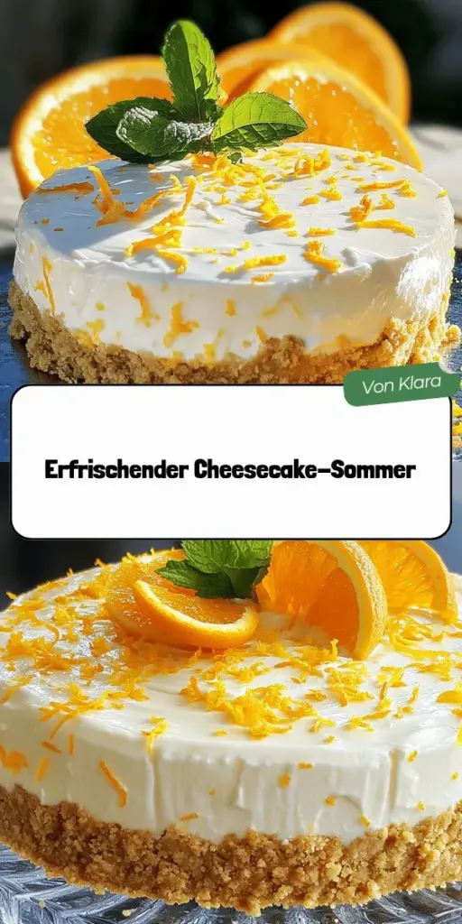Der No Bake Orange Creamsicle Cheesecake ist das ideale Sommerdessert! Mit frischen Orangen und cremigem Frischkäse zauberst du ohne Backen einen erfrischenden Genuss, der perfekt für Partys oder heiße Tage ist. In meinem Artikel findest du eine einfache Schritt-für-Schritt-Anleitung, wertvolle Tipps und leckere Variationen. Lass dich inspirieren und entdecke, wie du diesen köstlichen Cheesecake selbst zubereiten kannst! Klicke jetzt und starte dein Dessert-Abenteuer!