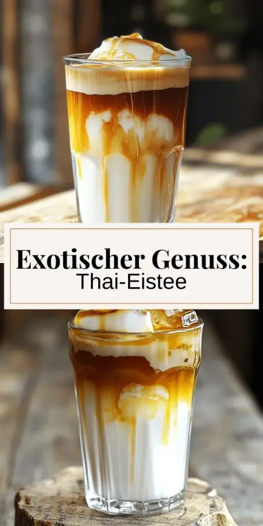 Entdecke die Geheimnisse des authentischen Thai-Eistees mit unserem einfachen Rezept! Lerne, wie du dieses erfrischende und köstliche Getränk ganz leicht selbst zubereiten kannst. Mit einfachen Zutaten und schnellen Schritten verwandelst du jeden Schluck in ein exotisches Erlebnis. Ob gesüßt oder ungesüßt, wir geben dir die besten Tipps für den perfekten Geschmack. Klicke jetzt und tauche ein in die faszinierende Welt des Thai-Eistees!