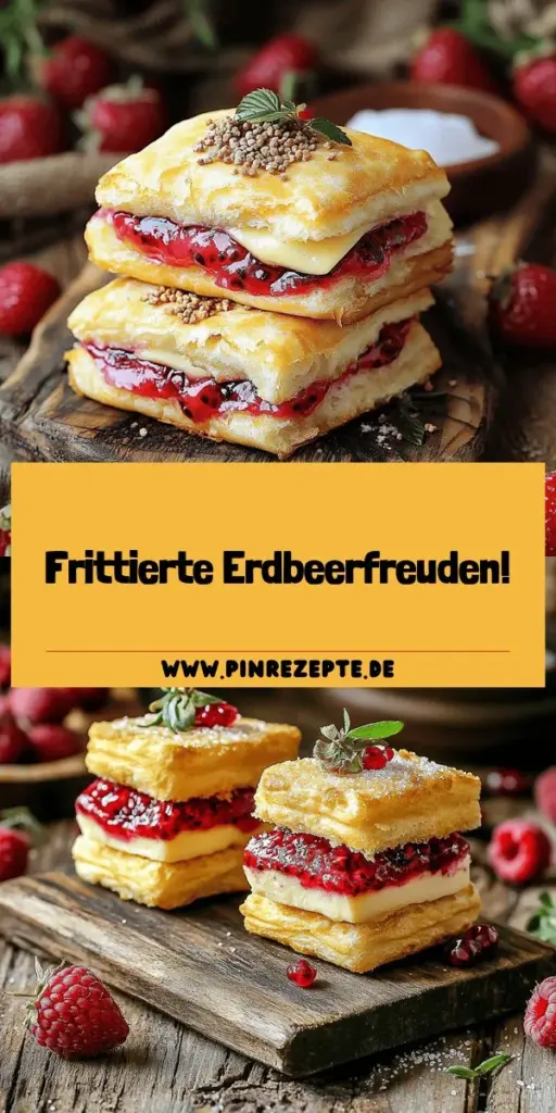 Entdecke die köstliche Welt der frittieren Erdbeer-Käsekuchen-Sandwiches – der perfekte süße Snack für jeden Anlass! Stelle dir vor, wie die frischen Erdbeeren auf cremigem Käsekuchen zwischen zwei knusprigen Scheiben Brot liegen. In unserem Artikel findest du eine einfache Schritt-für-Schritt-Anleitung und kreative Variationen, die jeder lieben wird. Lass dich inspirieren und klicke jetzt, um das vollständige Rezept zu entdecken!