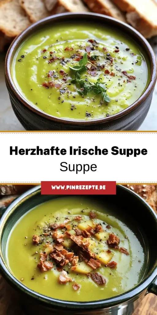 Entdecke die köstliche, traditionelle irische Speck-, Kohl- und Kartoffelsuppe – das perfekte Gericht für kalte Tage! Diese nahrhafte Suppe vereint einfache Zutaten wie Speck, Kartoffeln und frischen Kohl zu einem herzhaften Genuss. In meinem Blog erfährst du, wie du diese liebevolle Suppe zubereitest und kannst auch kreative Variationen ausprobieren. Klicke jetzt und entdecke das vollständige Rezept!