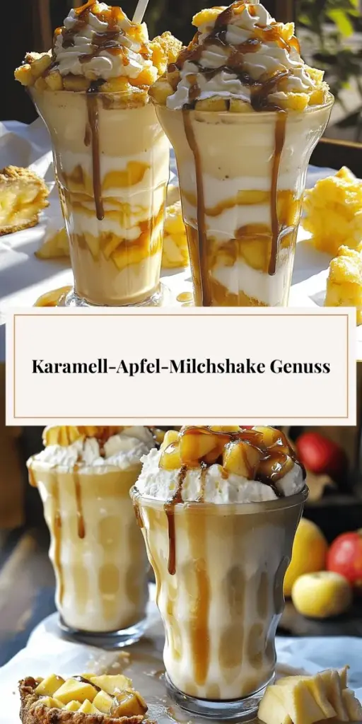 Genieße den perfekten Herbst mit meinem köstlichen Karamell-Apfel-Pie-Milchshake Rezept! Dieser cremige Milchshake verbindet den warmen Geschmack von Apfelkuchen mit süßem Karamell und ist einfach zuzubereiten. Ideal für gemütliche Abende oder Feiern, bringt er festliche Stimmung in dein Glas. Klicke hier, um alle Schritte und Variationen zu entdecken und lass dich von diesem Genuss verzaubern!