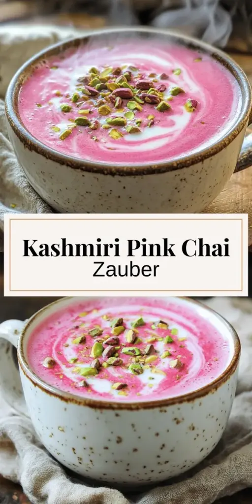 Entdecken Sie die faszinierende Welt des Kashmiri Pink Chai mit diesem einfachen und köstlichen Rezept! Lernen Sie, wie Sie diesen traditionsreichen Tee zu Hause zubereiten können, und erfahren Sie mehr über seine kulturelle Bedeutung und gesundheitlichen Vorteile. Genießen Sie die einzigartige Kombination aus grünen Tee und aromatischen Gewürzen, die Ihre Sinne verzaubern wird. Klicken Sie jetzt, um das vollständige Rezept zu erkunden und einen neuen Lieblingsdrink zu entdecken!