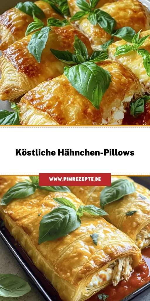 Entdecke das köstliche und einfache Rezept für Chicken Parmesan Pillows! Diese gefüllten Hähnchenleckereien vereinen den italienischen Geschmack und sind perfekt für ein schnelles Abendessen. Lass dich von den einfachen Schritten und kreativen Variationen inspirierten. Egal ob für einen Familienabend oder eine Party, diese Kissen sind immer ein Hit! Klicke jetzt, um das vollständige Rezept zu erfahren und deine Gäste zu begeistern!