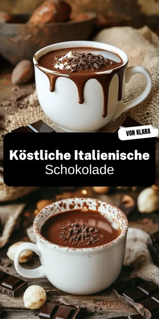 Entdecke, wie du italienische heiße Schokolade köstlich und einfach zubereitest! Lerne die besten Zutaten und Tipps kennen, um die perfekte Konsistenz zu erreichen. Probiere verschiedene Variationen und erfahre, wo du die besten Köstlichkeiten genießen kannst. Tauche ein in die süße Welt dieser Spezialität und bringe die italienische Café-Kultur zu dir nach Hause. Klicke jetzt für das vollständige Rezept und genieße ein Stück Italien!