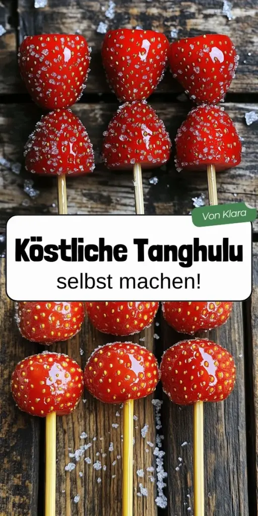 Lust auf ein süßes Abenteuer? Entdecken Sie die Welt von Tanghulu, den köstlichen kandierten Früchten aus China! Erfahren Sie alles über die einfache Zubereitung, die besten Früchte wie Erdbeeren und Trauben sowie kreative Variationen. Tanghulu ist nicht nur ein Genuss, sondern auch ein Stück Kultur und Geschichte. Klicken Sie durch, um unser vollständiges Rezept zu entdecken und selbst diese himmlische Süßigkeit zu kreieren!