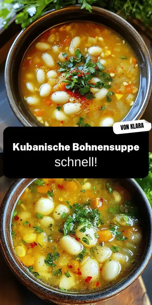 Entdecke die köstliche kubanische weiße Bohnensuppe, die einfach zuzubereiten ist und mit gesunden Zutaten punktet! Diese herzhafte Suppe verbindet Aromen von frischem Gemüse und köstlichen Gewürzen und ist perfekt für jedes Abendessen. Lass dich von kreativen Variationen inspirieren und finde heraus, wie du sie nach deinem Geschmack anpassen kannst. Klicke jetzt, um das vollständige Rezept zu entdecken und deine Küche mit einem Hauch Kuba zu bereichern!
