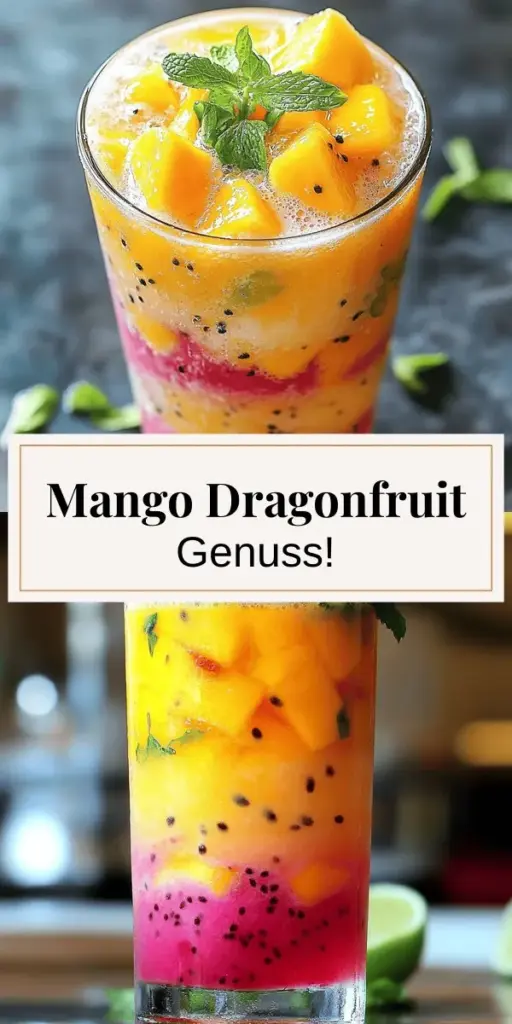Erlebe die erfrischende Explosion des Mango Dragonfruit Refreshers! Dieses köstliche Getränk kombiniert die süße Mango und die milde Dragonfruit mit belebendem Kokoswasser und spritzigem Limettensaft. Erfahre in unserem Artikel Schritt für Schritt, wie du dieses gesunde und nahrhafte Getränk zubereitest und entdecke kreative Variationen für jeden Geschmack. Klicke durch und lass dich von den erfrischenden Rezepten inspirieren!