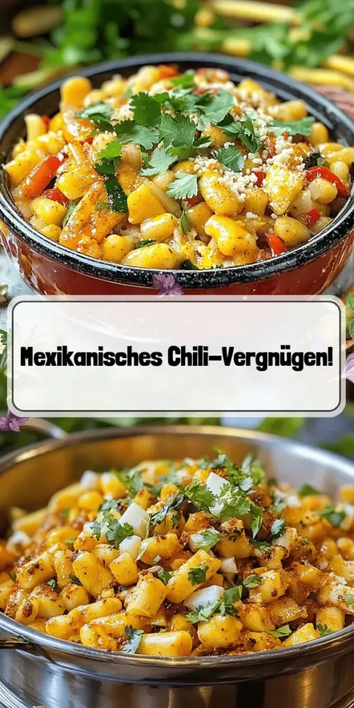 Entdecke das leckere Rezept für mexikanisches Straßenmais-Hühnchen-Chili, das vollgepackt mit Geschmack ist und schnell zubereitet werden kann! Mit frischen Zutaten wie Hühnerbrust, Mais und einer Mischung aus würzigen Gewürzen ist dieses Chili die perfekte Wahl für jede Gelegenheit. Klicke jetzt, um das vollständige Rezept zu entdecken und erlebe, wie du dein Chili ganz einfach anpassen kannst, um es noch köstlicher zu machen!
