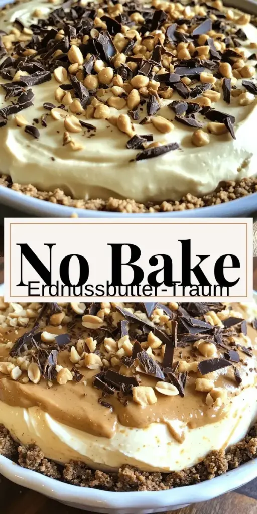 Entdecke, wie einfach und schnell du einen leckeren No Bake Peanut Butter Pie zubereiten kannst! Mit nur wenigen Zutaten und minimalem Aufwand kreierst du ein köstliches Dessert, das perfekt für jedes Event ist. Ob zum Geburtstag oder für einen entspannten Abend, dieser Erdnussbutter-Pie begeistert garantiert. Klicke auf das Rezept, um mehr über die Zubereitung, Variationen und kreative Dekorationstipps zu erfahren!