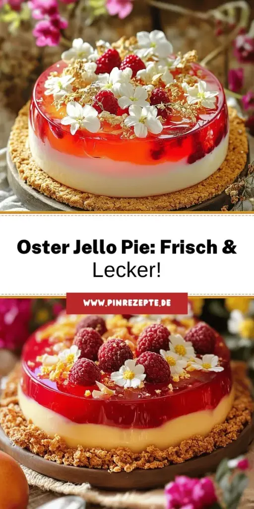 Entdecke das perfekte Oster-Dessert mit unserem einfachen und fruchtigen Easter No Bake Jello Pie! Dieses kreative und köstliche Rezept ist schnell zubereitet und bringt Farbe auf jeden Tisch. Lass dich von frischen Früchten inspirieren und verwöhne deine Gäste mit einer leckeren Torte, die garantiert begeistert. Klicke jetzt, um die einfachen Schritte zu entdecken und deinen eigenen Jello Pie noch heute zu kreieren!
