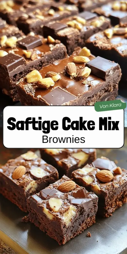 Entdecke das perfekte Rezept für saftige Cake Mix Brownies! Mit nur wenigen Zutaten verwandelst du einen einfachen Backmix in köstliche Brownies, die jeden begeistern werden. Lerne, wie du die ideale Konsistenz erreichst, häufige Fehler vermeidest und kreative Variationen ausprobierst. Lass dich von unseren Tipps inspirieren und kreiere ein unvergessliches Dessert für jeden Anlass. Klicke hier und starte dein Backabenteuer!