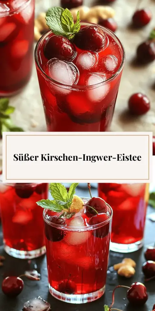 Entdecken Sie, wie einfach es ist, Ihren eigenen Sweet & Spicy Cherry Ginger Iced Tea zuzubereiten! Dieses erfrischende Rezept kombiniert den köstlichen Geschmack von Kirschen mit der würzigen Note von Ingwer und bietet zahlreiche gesundheitliche Vorteile. Perfekt für heiße Tage, ist dieser Tee eine wahre Geschmacksexplosion. Klicken Sie hier, um die vollständige Anleitung und köstliche Variationen zu entdecken und sich inspirieren zu lassen!