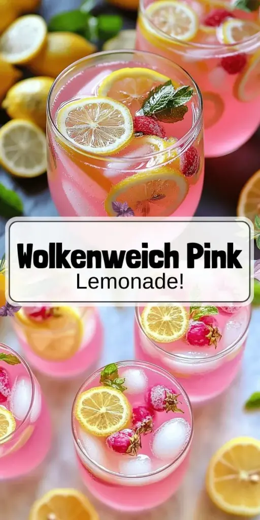 Erlebe die frische und einfache Wolkenweich Pink Lemonade, die perfekt für jeden Anlass ist! Mit spritzigem Zitronensaft und cremiger Sahne wird dieses Rezept zum Highlight deiner Grillpartys oder Sommernachmittage. Entdecke die unkomplizierte Zubereitung und die köstlichen Variationen, die das Trinken zu einem Genuss machen. Klicke hier, um das vollständige Rezept zu entdecken und deine Gäste zu begeistern!