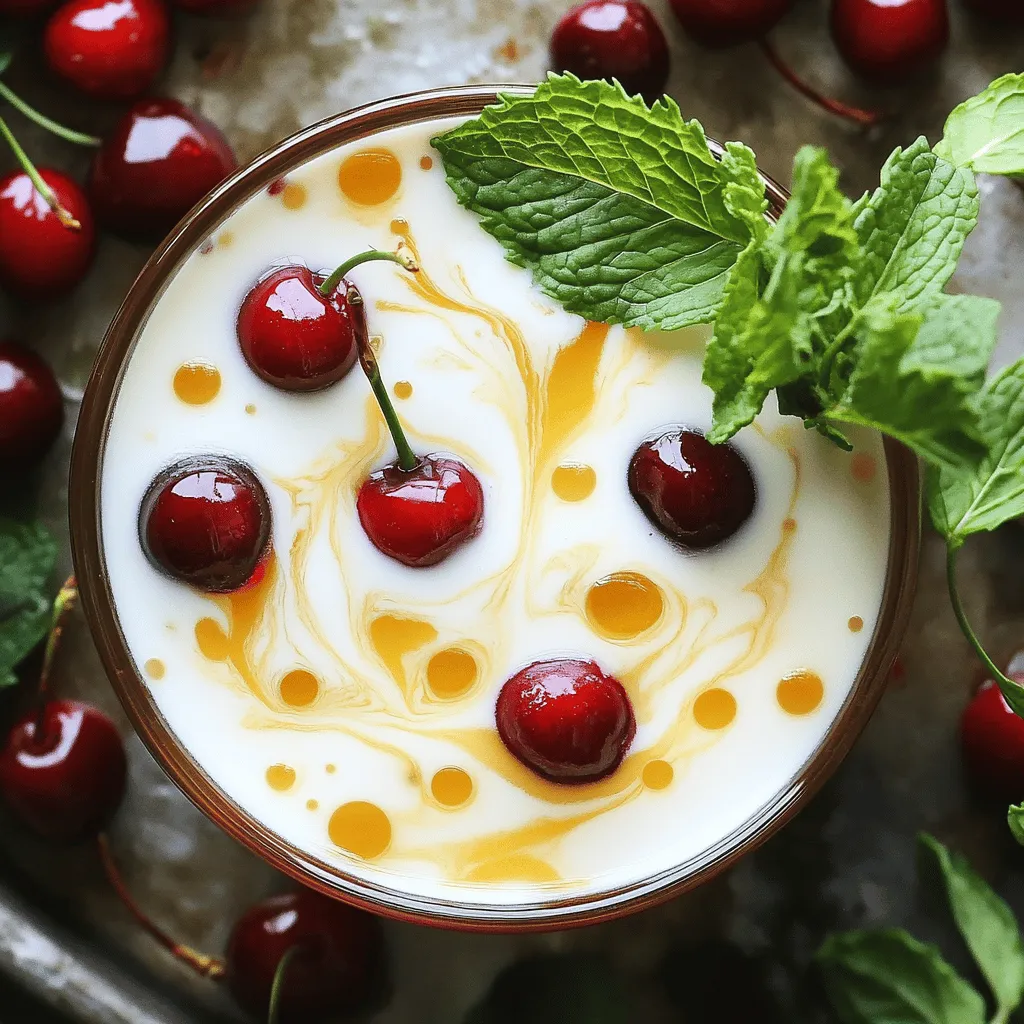 Um Kirsch-Earl-Grey-Milchtee zuzubereiten, benötigst du einige einfache Zutaten. Du brauchst zwei Tassen Wasser, zwei Esslöffel losen Earl Grey Tee oder zwei Teebeutel, eine Tasse Milch, eine Tasse Kirschen, zwei Esslöffel Honig oder Ahornsirup, einen Teelöffel Vanilleextrakt und optional einen viertel Teelöffel Mandelessenz.