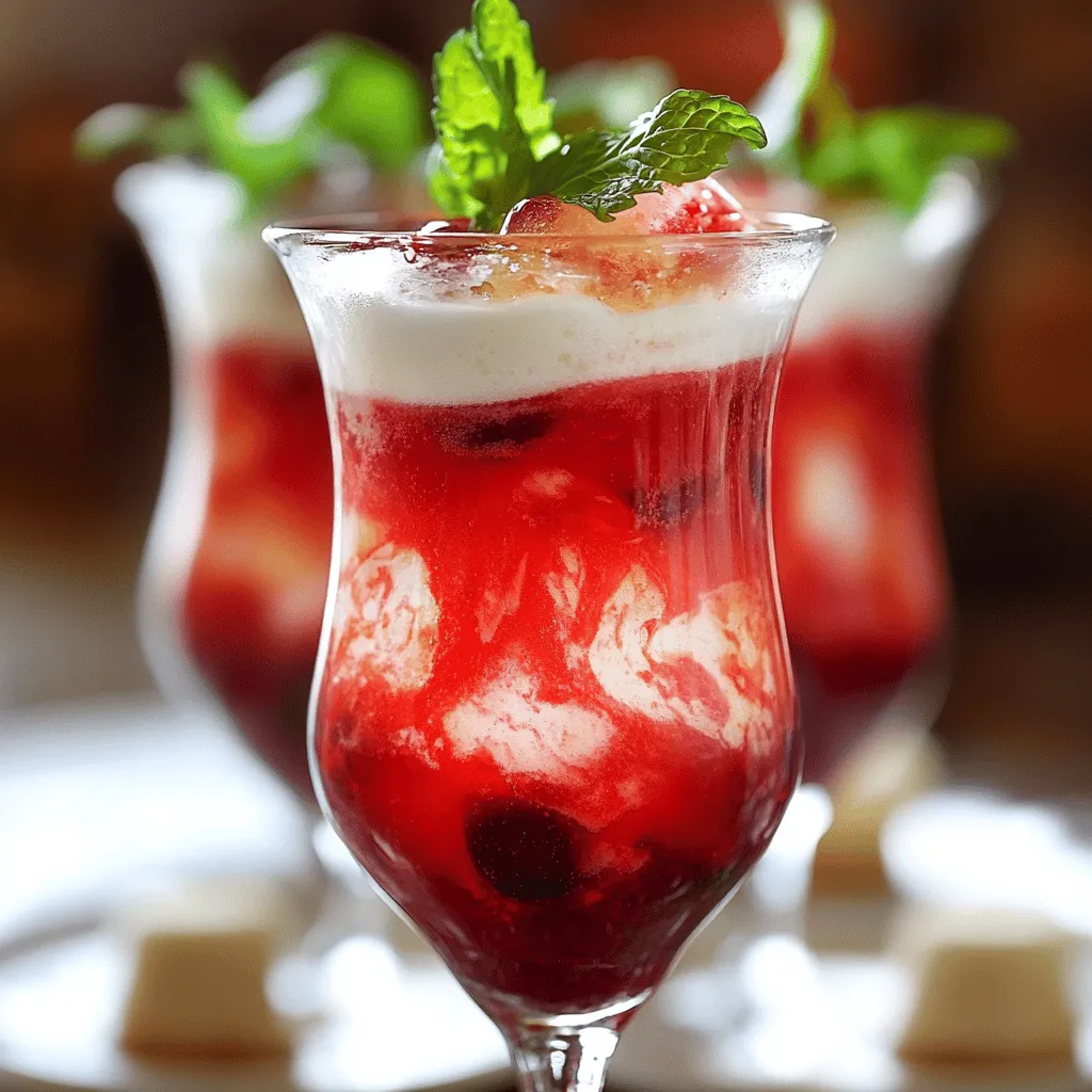 Um Cherry Italian Cream Sodas zuzubereiten, folgen Sie diesen einfachen Schritten.