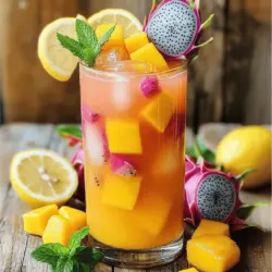 Mango Dragon Fruit Limonade ist einfach und macht Spaß. Hier sind die Schritte, um diese frische Limonade selbst zu machen.