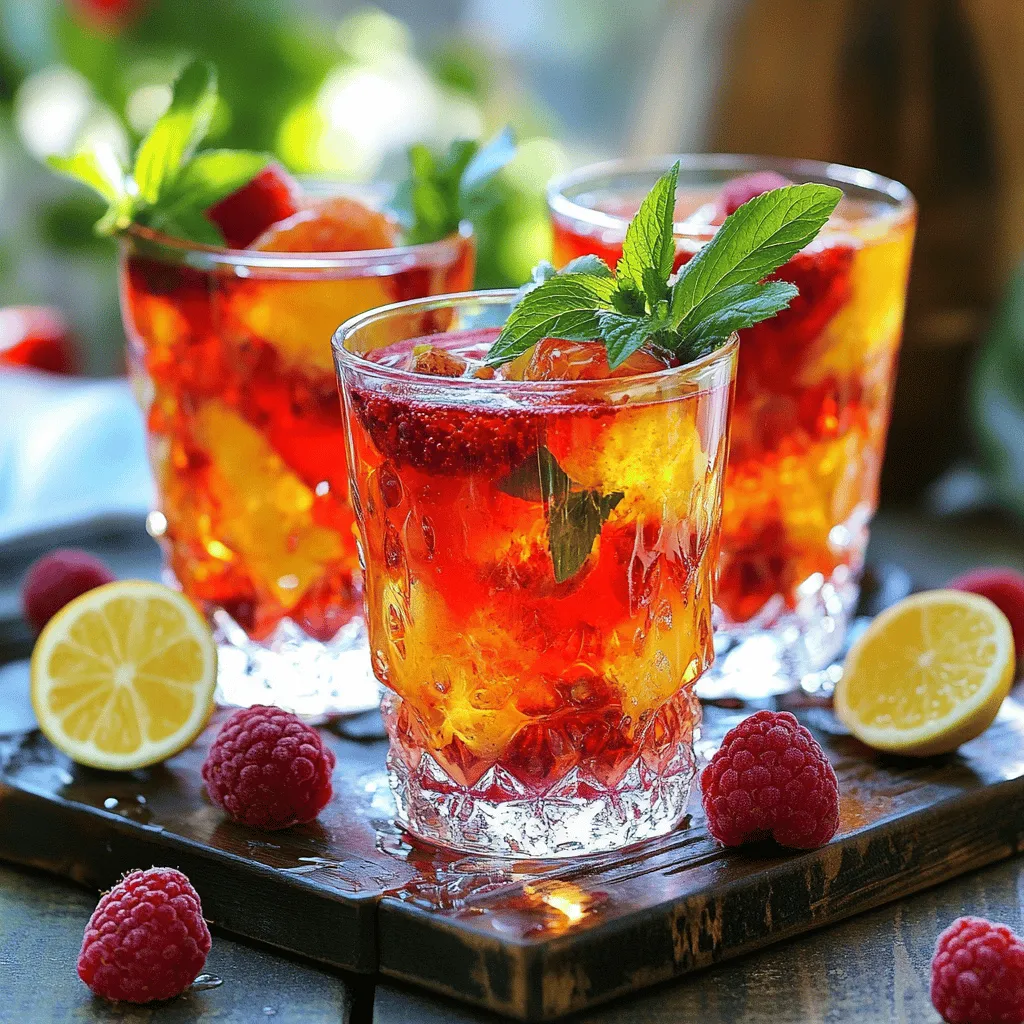 Um Erdbeer-Süßtee zuzubereiten, brauchst du einige frische Zutaten. Die Hauptzutaten sind Wasser, schwarzer Tee, Erdbeeren, Zucker, Zitronensaft und Eiswürfel. Für das Rezept für Erdbeer-Süßtee verwende 4 Tassen Wasser und 4 Teebeutel schwarzen Tee. Du benötigst auch 1 Tasse frische, geviertelte Erdbeeren und 1/2 Tasse Zucker. Frischer Zitronensaft gibt dem Tee eine tolle Note. Vergiss nicht die Eiswürfel und frische Minzblätter zur Dekoration.