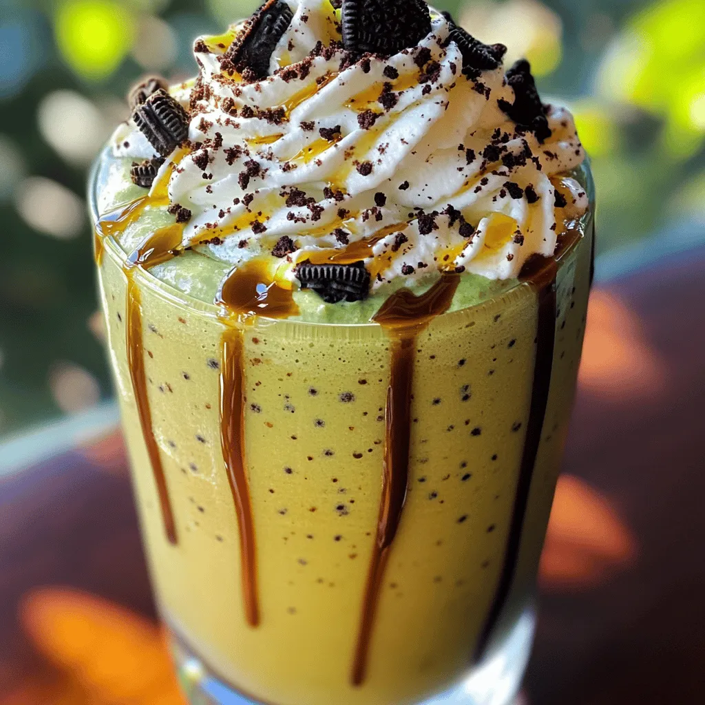 Für einen Cookies & Cream Matcha Frappe benötigst du einige einfache Zutaten. Die Basis besteht aus zwei Tassen Vanilleeis. Dieses macht den Frappe schön cremig und süß. Außerdem brauchst du eine Tasse Milch. Du kannst normale Milch oder pflanzliche Milch verwenden, je nach Vorliebe.