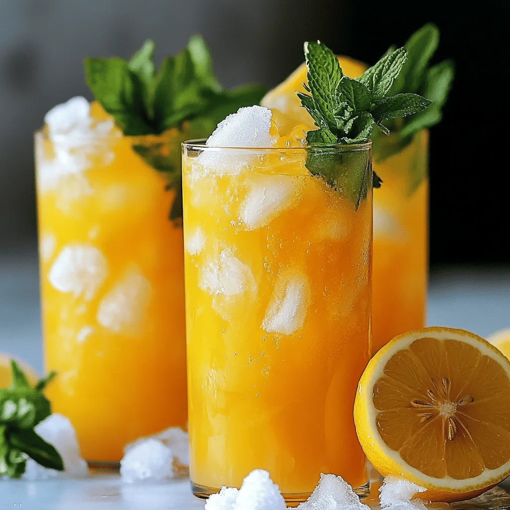Um die einfache gefrorene Pfirsich-Limonade zuzubereiten, brauchst du nur einige frische Zutaten. Die Hauptzutaten sind vier reife Pfirsiche, frisch gepresster Zitronensaft, Wasser, Honig oder Agavensirup, Eiswürfel und eine Prise Salz. Diese Zutaten sorgen für einen fruchtigen Geschmack, der an heiße Sommertage erinnert.