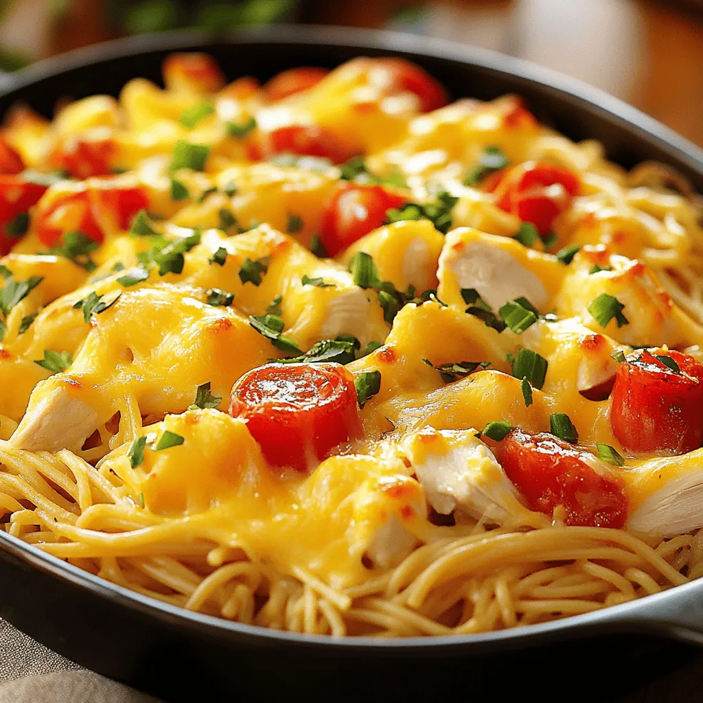 Das Monterey Chicken Spaghetti Bake hat viele leckere Zutaten. Die Hauptzutaten sind Hähnchenbrust, Spaghetti, Paprika und Tomatensauce. Diese Kombination macht das Gericht besonders schmackhaft und nahrhaft.