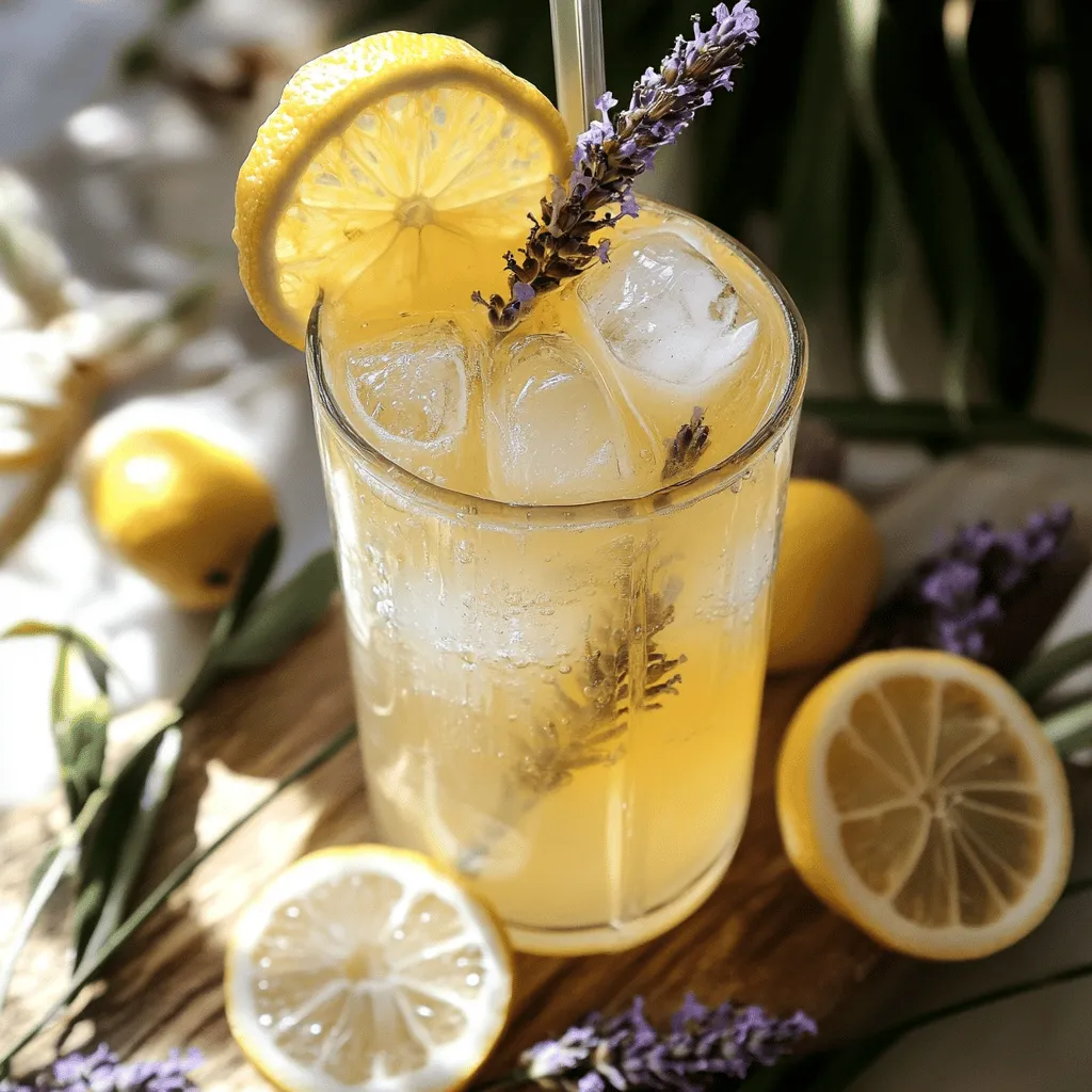 Um die Kokos-Lavendel-Limonade Mocktail zuzubereiten, brauchst du einige frische Zutaten. Die wichtigsten sind Kokoswasser, frisch gepresster Zitronensaft und Zucker oder Honig. Du benötigst auch getrocknete Lavendelblüten, Wasser und Eiswürfel. Frische Zitronenscheiben und Lavendelzweige sind perfekt als Garnitur.