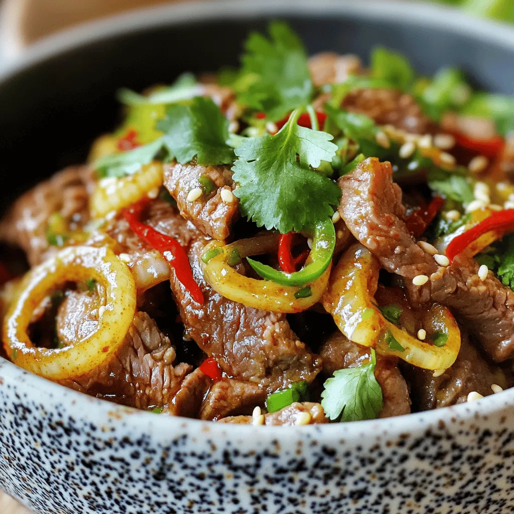 Um ein leckeres Low-Carb Rindfleisch und Kohl Stir-Fry zuzubereiten, brauchst du einige frische Zutaten. Dazu zählen 500 g Rinderhackfleisch, ein halber Kopf grüner Kohl, eine große Zwiebel, zwei Knoblauchzehen und eine rote Paprika. Du benötigst auch Sojasauce, Sesamöl, Olivenöl, Ingwer, Chiliflocken, Salz und Pfeffer. Frischer Koriander rundet das Gericht ab.