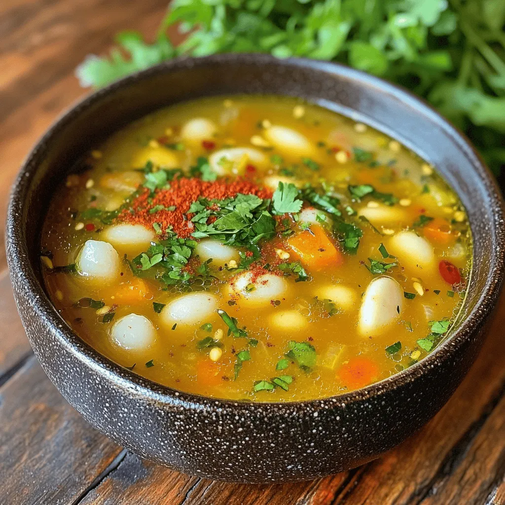 Die Hauptzutaten für die kubanische weiße Bohnensuppe sind einfach und gesund. Zuerst brauchen wir 400 g weiße Bohnen. Bohnen sind eine tolle Proteinquelle und sorgen für Sättigung. Du kannst sie aus der Dose nehmen oder selbst einweichen und vorkochen.