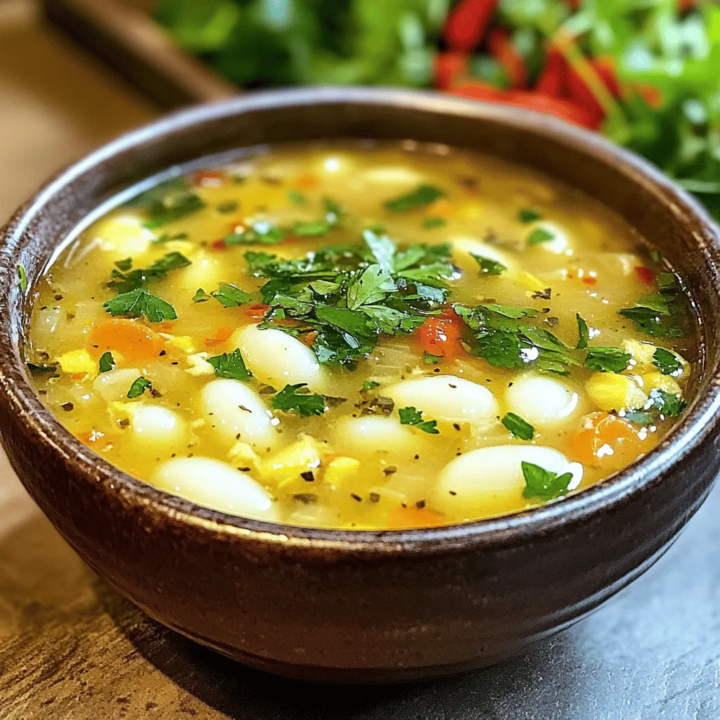 Die Hauptzutaten für die kubanische weiße Bohnensuppe sind einfach und gesund. Zuerst brauchen wir 400 g weiße Bohnen. Bohnen sind eine tolle Proteinquelle und sorgen für Sättigung. Du kannst sie aus der Dose nehmen oder selbst einweichen und vorkochen.