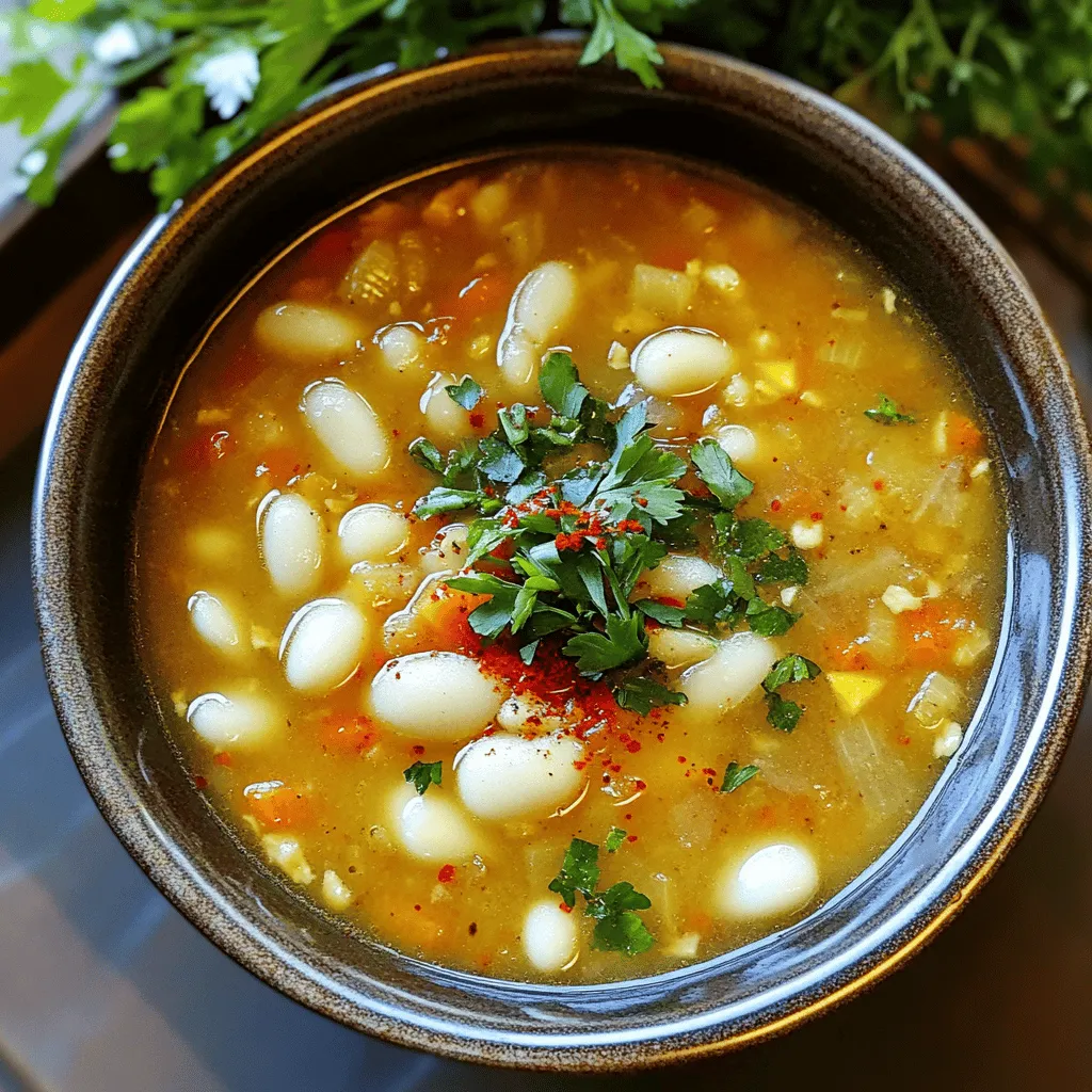 Die Hauptzutaten für die kubanische weiße Bohnensuppe sind einfach und gesund. Zuerst brauchen wir 400 g weiße Bohnen. Bohnen sind eine tolle Proteinquelle und sorgen für Sättigung. Du kannst sie aus der Dose nehmen oder selbst einweichen und vorkochen.