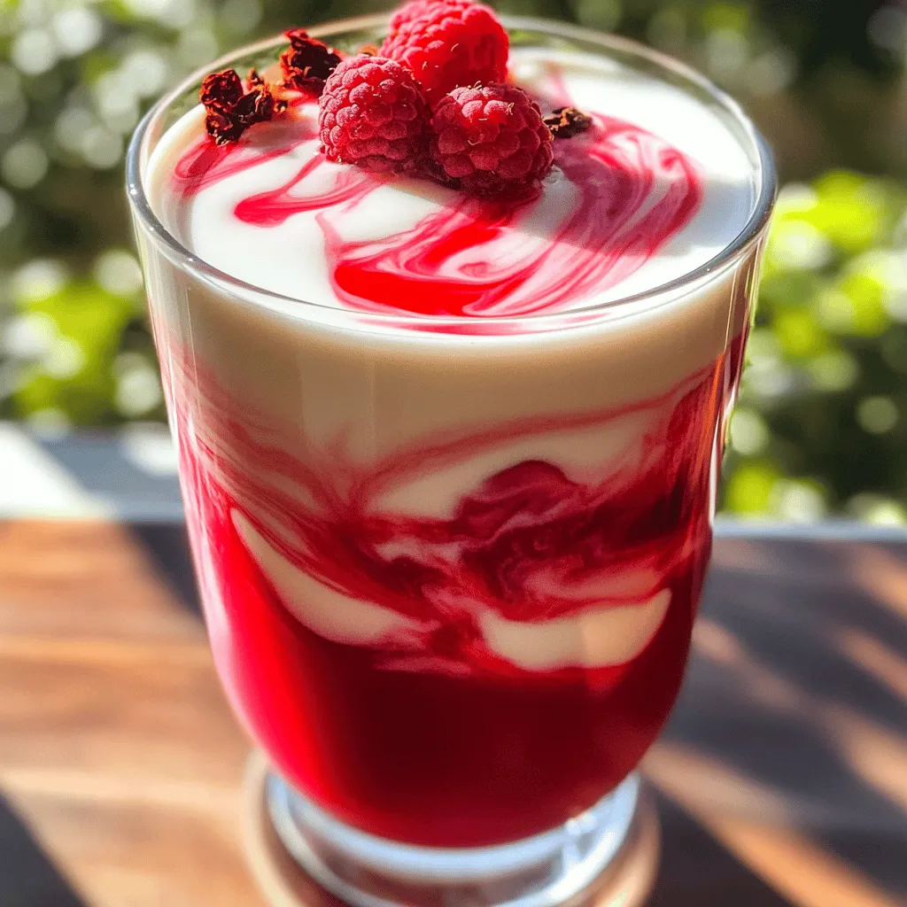 Um einen Raspberry Hibiscus Latte zuzubereiten, brauchen wir einige gute Zutaten.
